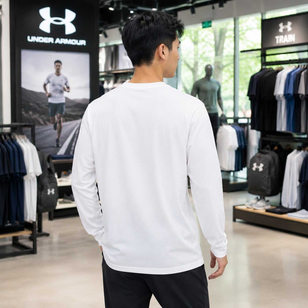Áo Dài Tay Under Armour Chính Hãng - Project Rock Cuffed Short Sleeve T Shirt - Màu Trắng | JapanSport 1386873-100