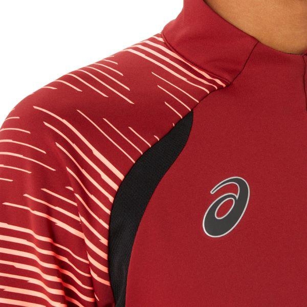 Áo Khoác Asics Chính Hãng - Soccer Stretch Half Zip - Màu Đỏ | JapanSport 2101A270-600