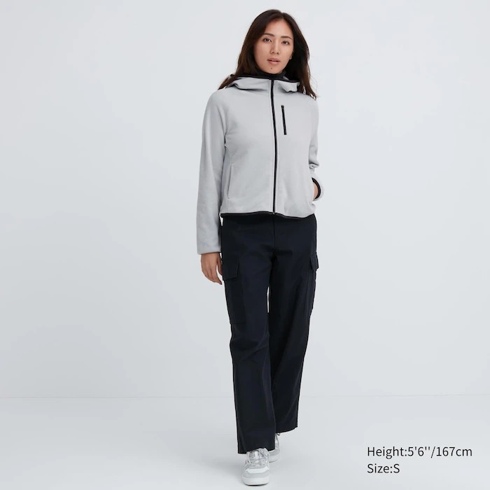 Áo Khoác Uniqlo Chính hãng - Light Fleece Full-Zip Hoodie - Xanh | JapanSport 467914-61
