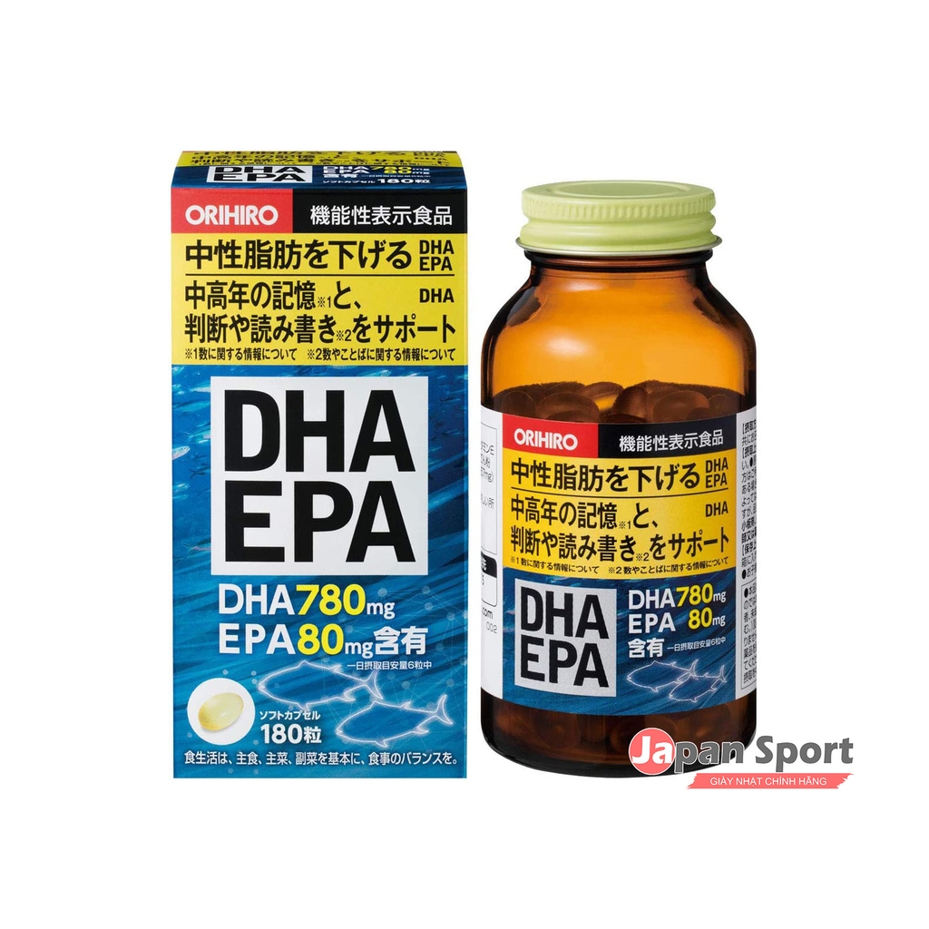 Viên uống bổ não DHA EPA Orihiro 180 viên | JapanSport