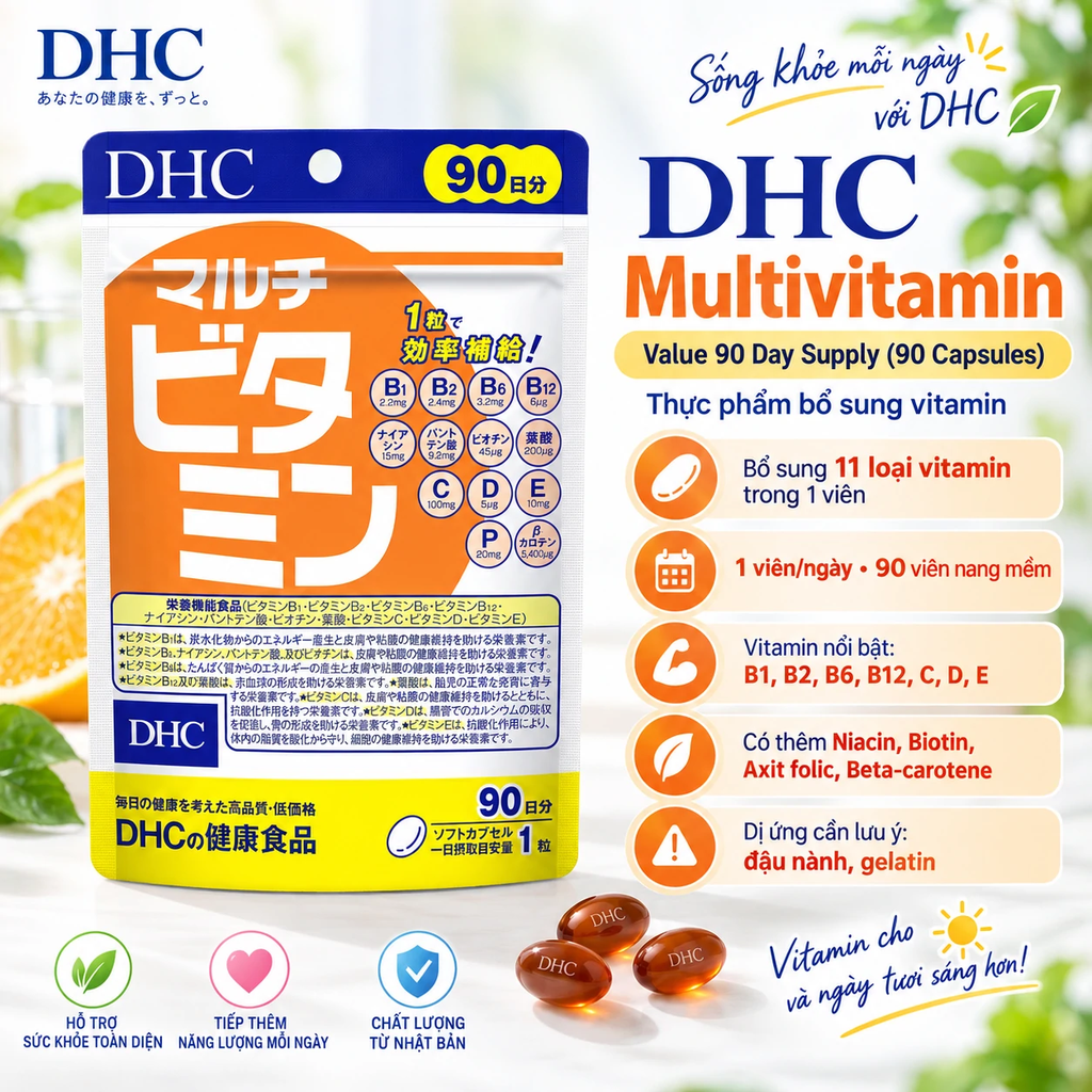 Viên uống bổ sung Vitamin Multi tổng hợp DHC Nhật Bản | JapanSport