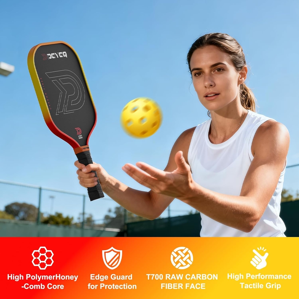 Vợt Pickleball DGYGQ chính hãng | T700SC Power Carbon Fiber - Màu cam | JapanSport