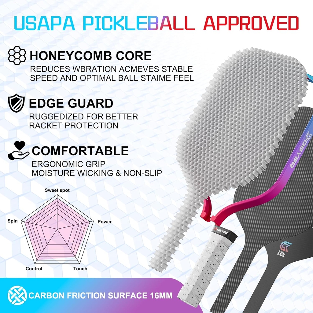 Vợt Pickleball DGYGQ chính hãng | With Polypropylene Honeycomb Core | JapanSport