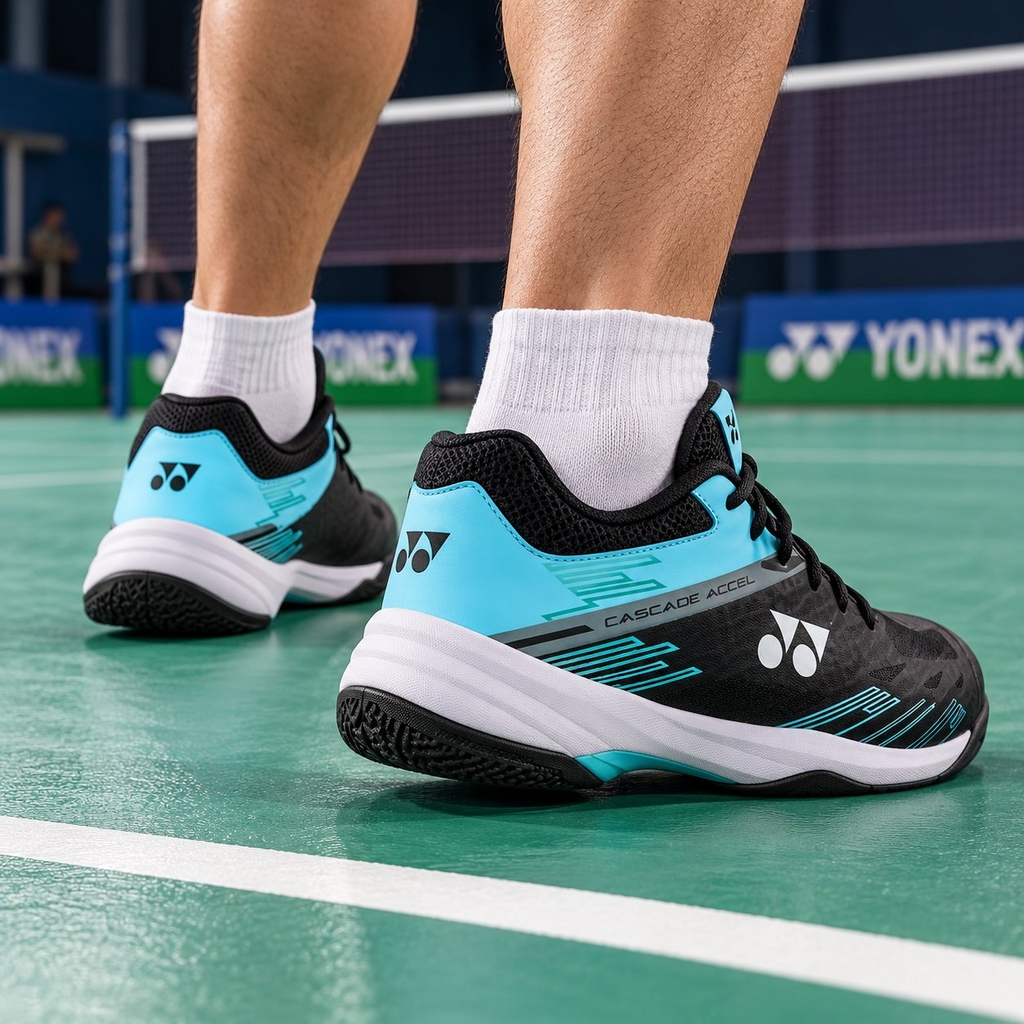 Giày Yonex Chính hãng - POWER CUSHION CASCADE ACCEL WIDE - Màu Đen/Xanh | JapanSport SHBCA1W-381
