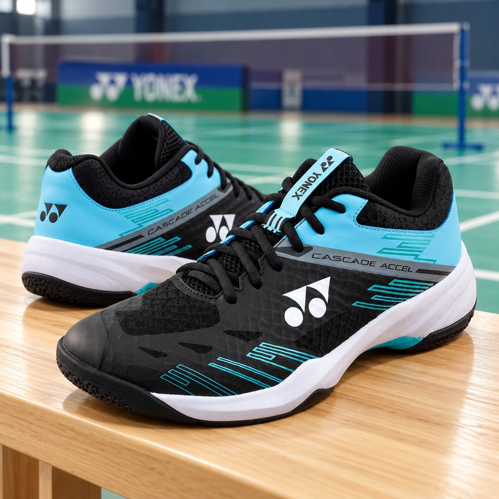 Giày Yonex Chính hãng - POWER CUSHION CASCADE ACCEL WIDE - Màu Đen/Xanh | JapanSport SHBCA1W-381