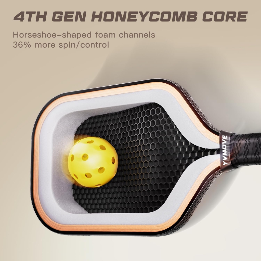 Vợt Pickleball YVmove T800 chính hãng | Sợi carbon với lõi V-Sonic IV Dynamic 16mm - USAPA Approved | JapanSport