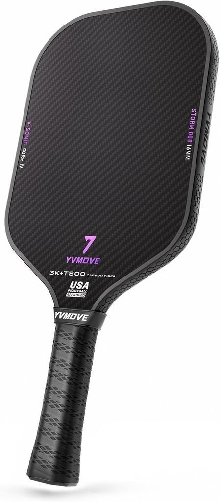 Vợt Pickleball YVmove T800 chính hãng | Sợi carbon với lõi V-Sonic IV Dynamic 16mm - USAPA Approved | JapanSport