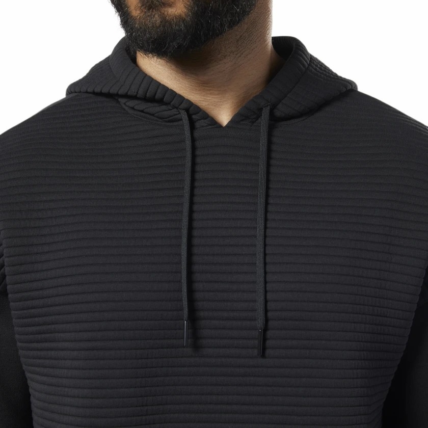 Áo Khoác Reebok Chính Hãng - Workout Ready Fleece Pullover Hoodie - Đen | JapanSport EC0880
