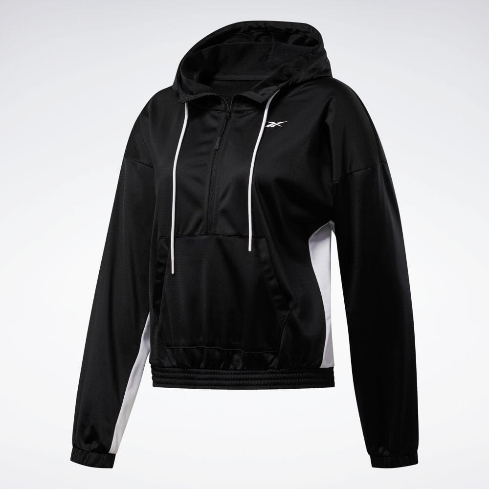Bộ thể thao Reebok Chính hãng - Linear Logo Hoodie Track Suit - Đen | JapanSport FT0918