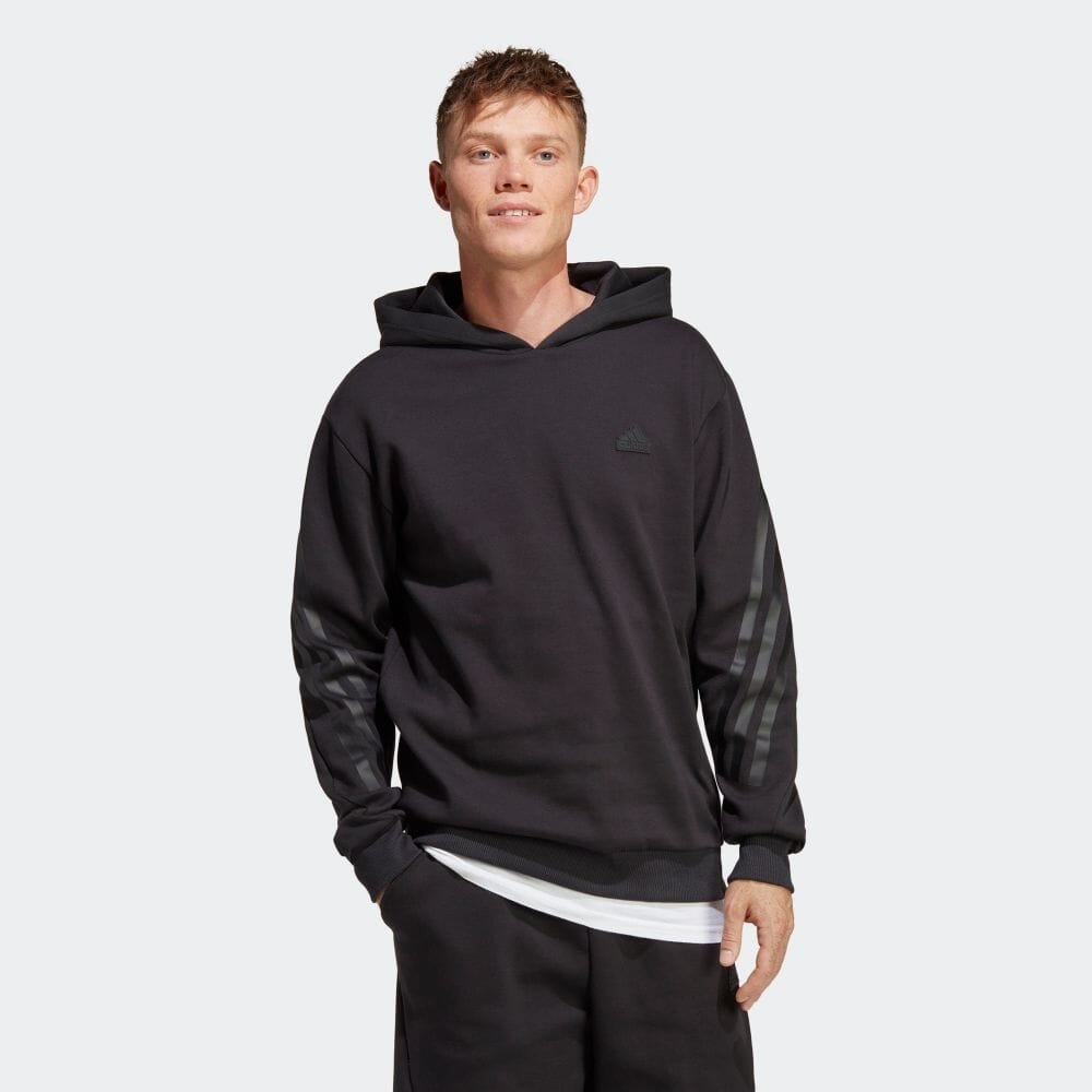Áo HOODIE Adidas Nam Chính Hãng - Future Icons 3-Stripes Hoodie - Đen | JapanSport IC6740