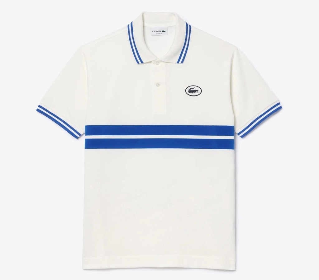 Áo Polo Lacoste Chính hãng - Regular Fit Logo Stripe Stretch Cotton - Màu Trắng | JapanSport PH2759-51-IUP