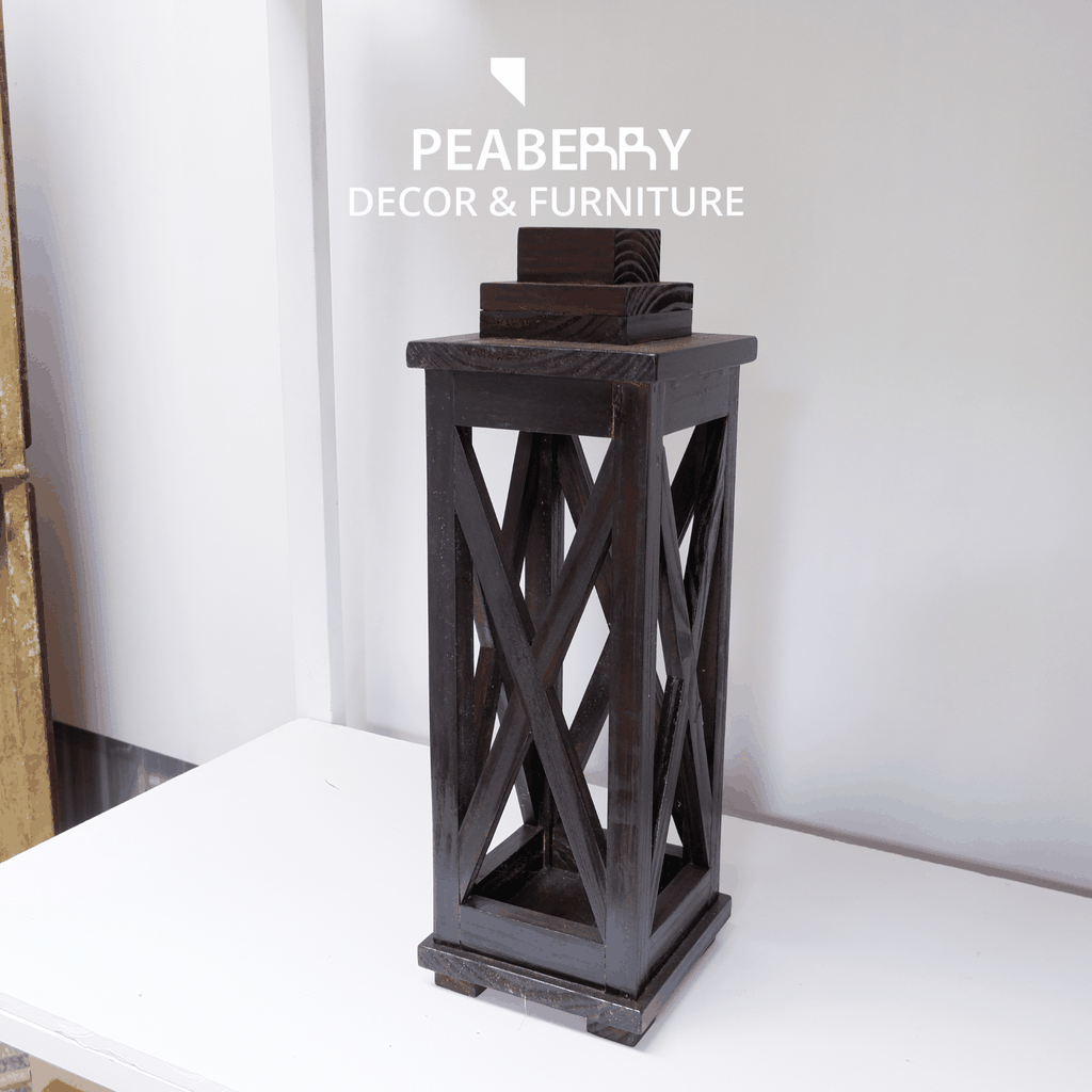 Đèn gỗ decor song chéo