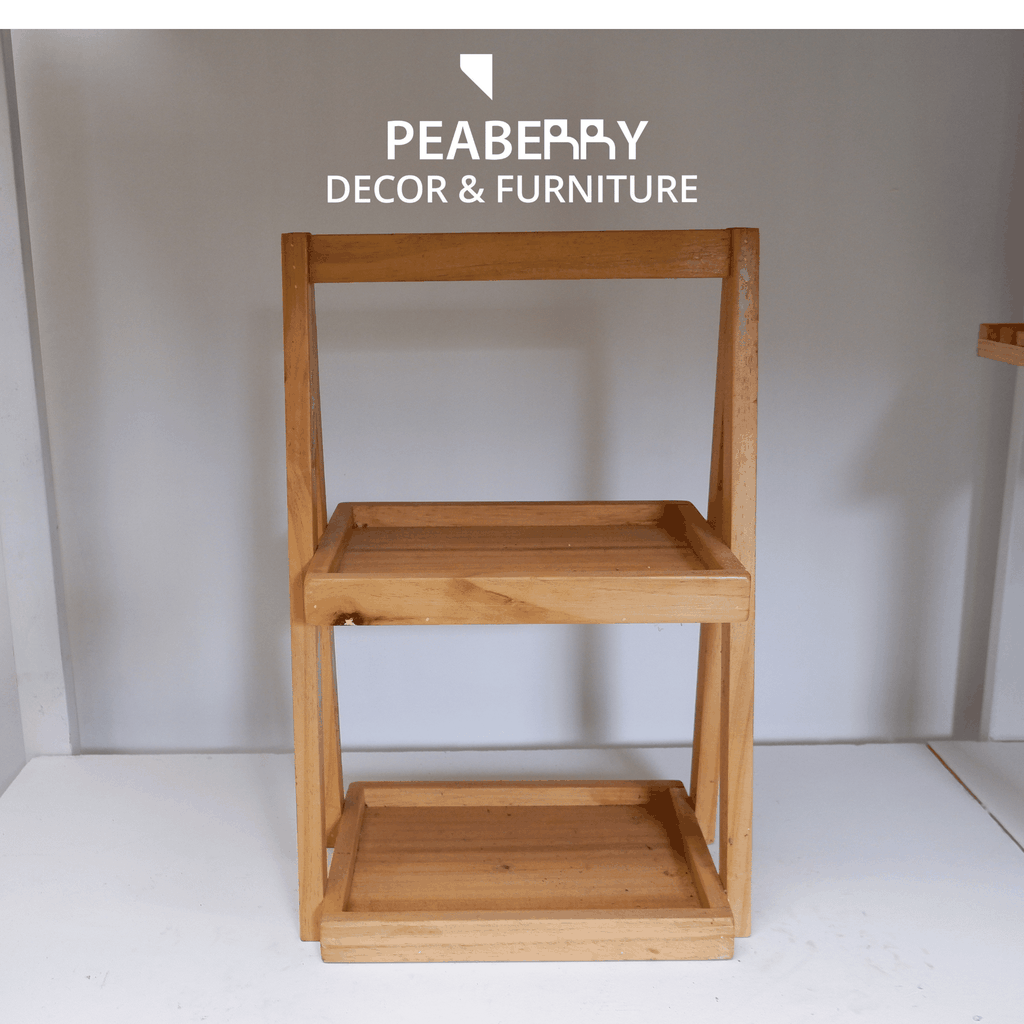 Khay gỗ decor 2 tầng