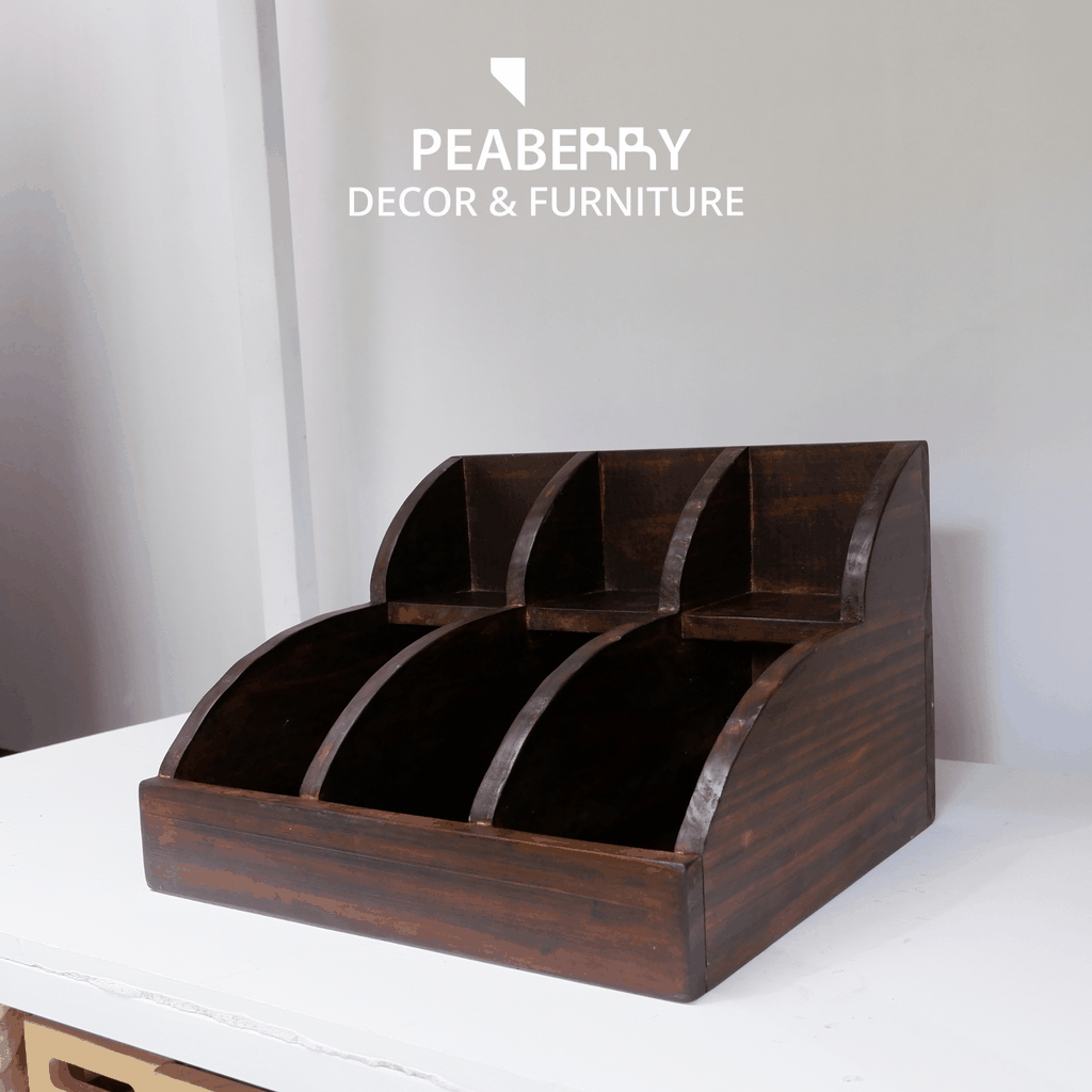 Kệ gỗ decor nhiều ngăn