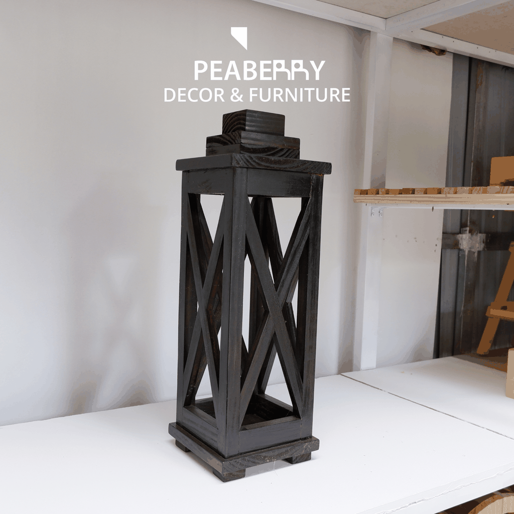 Đèn gỗ decor song chéo