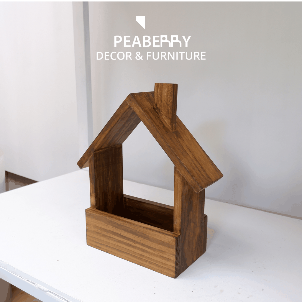 Khay gỗ decor hình ngôi nhà