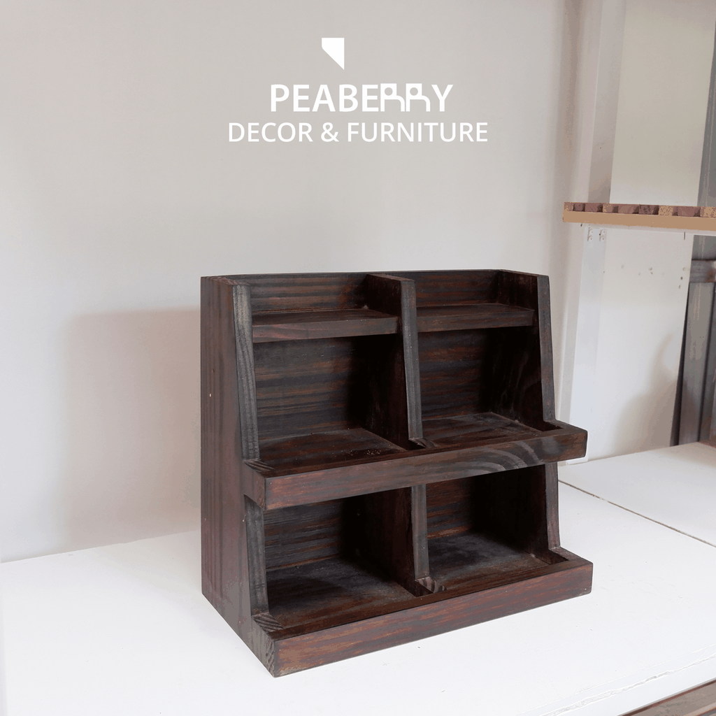 Kệ gỗ decor nhiều ngăn