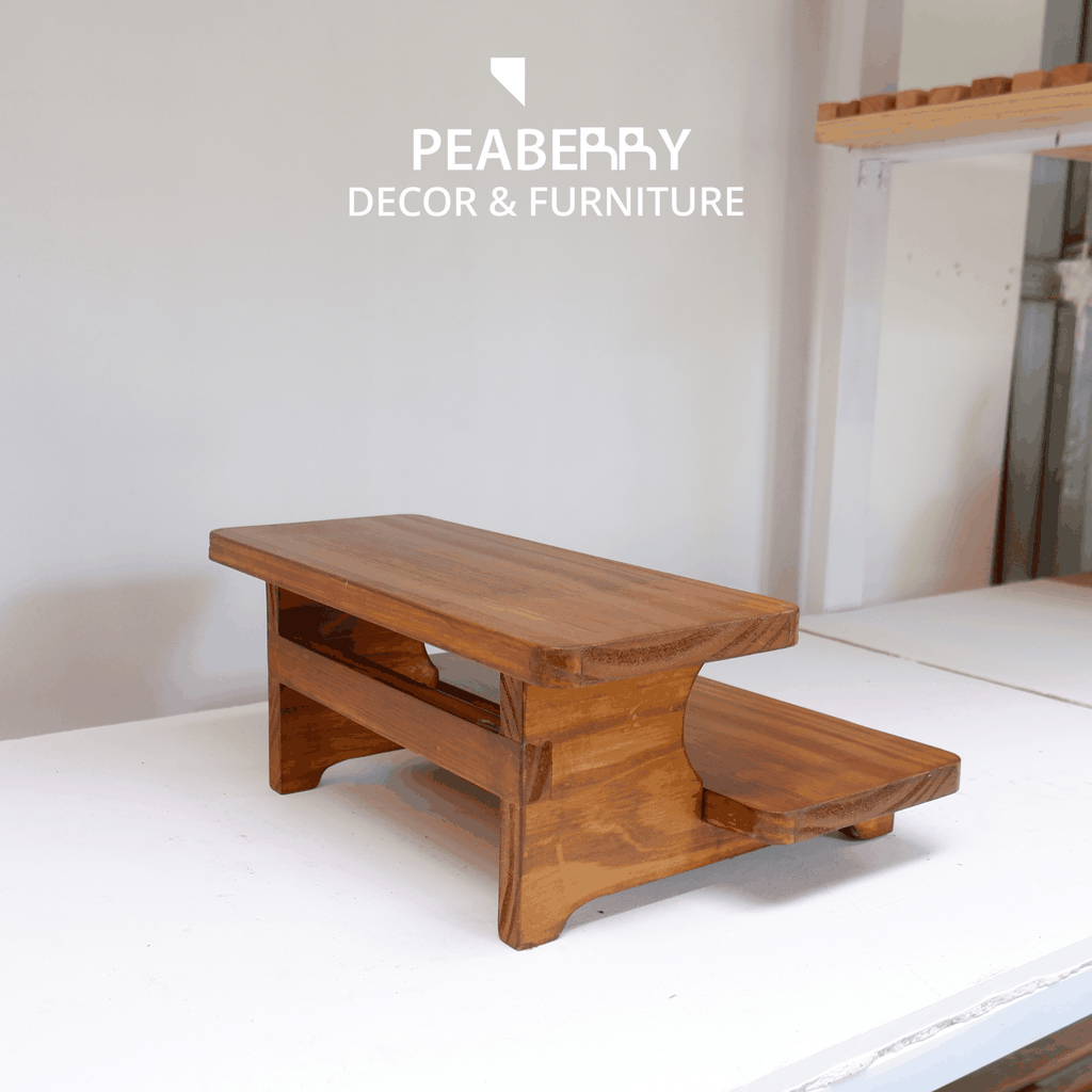 Kệ gỗ decor 2 tầng