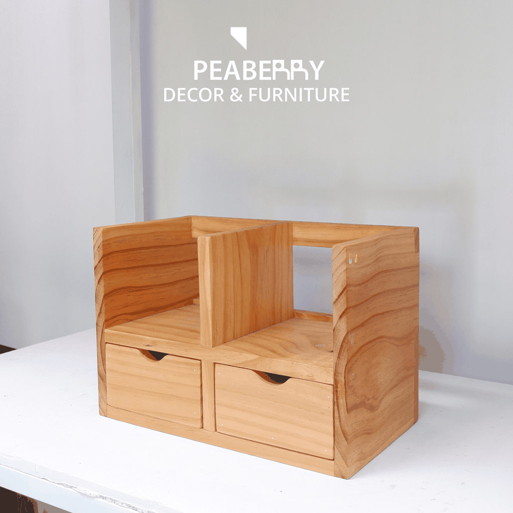 Tủ gỗ decor 2 ngăn kéo