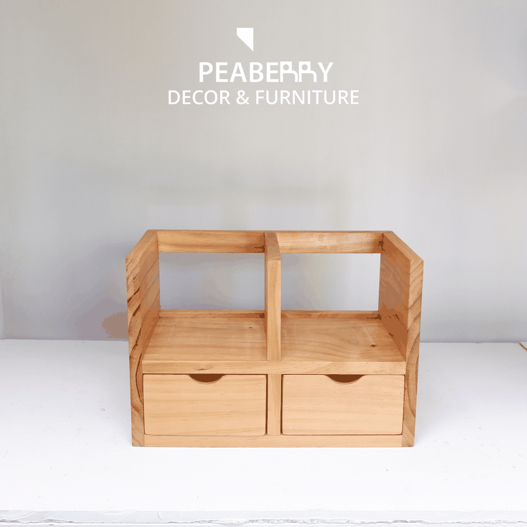 Tủ gỗ decor 2 ngăn kéo