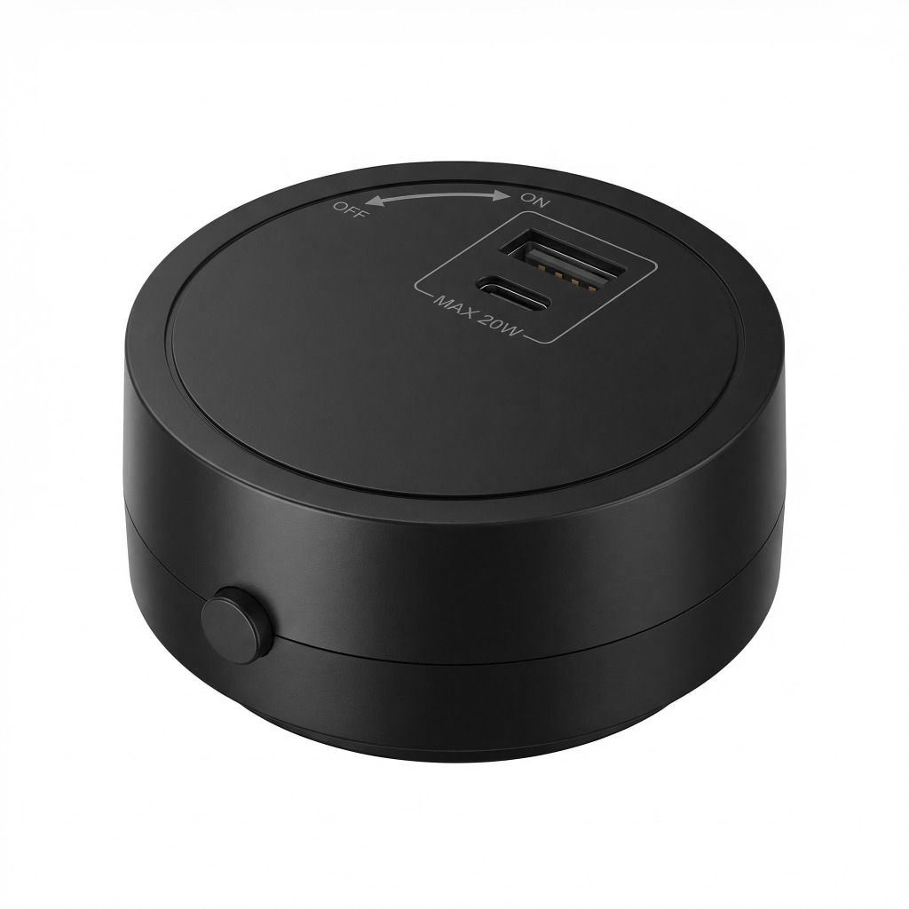 Chargee ELEGANT Ổ Cắm USB & Type C màu Đen
