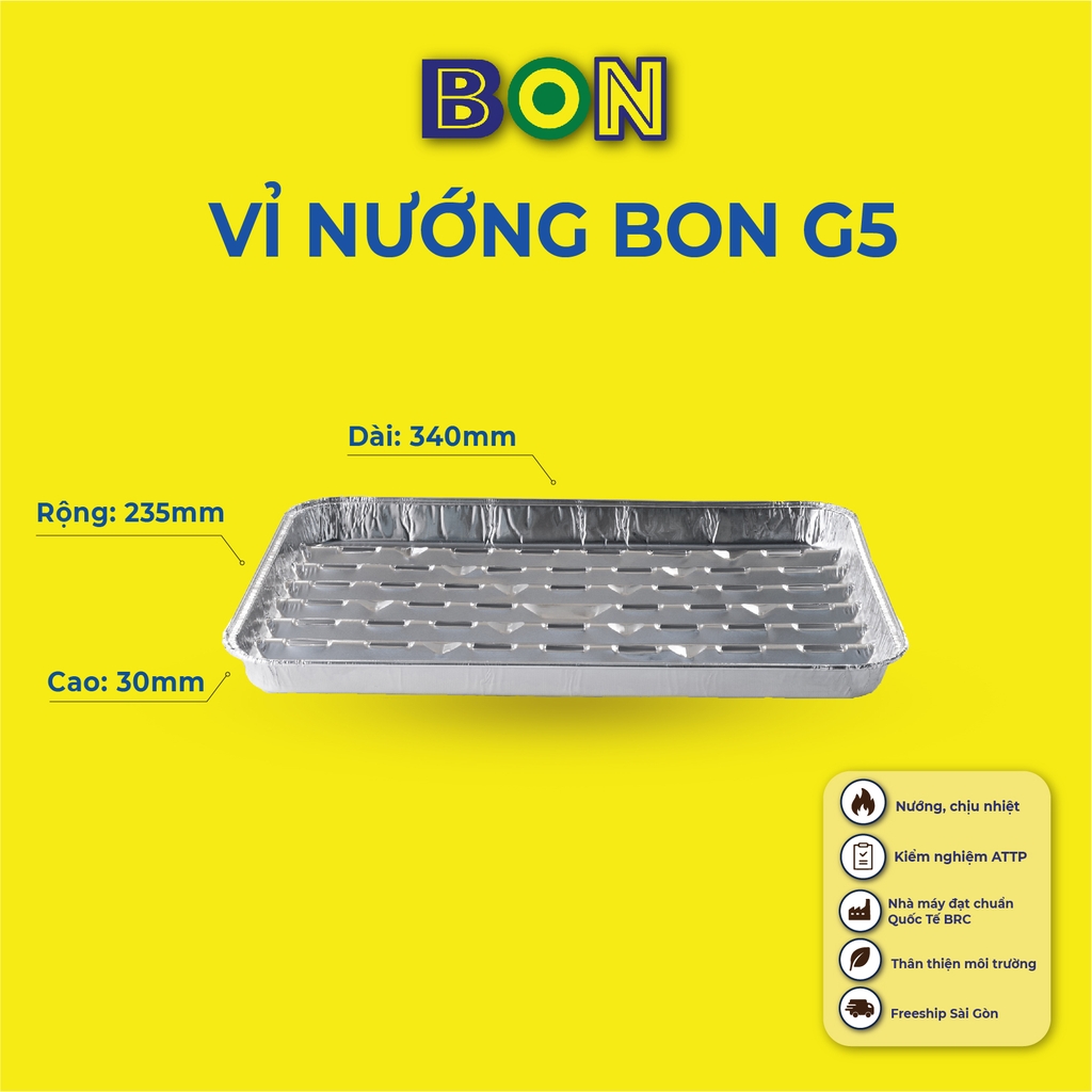LỐC 5 VỈ NƯỚNG CHỐNG CHÁY BON G5