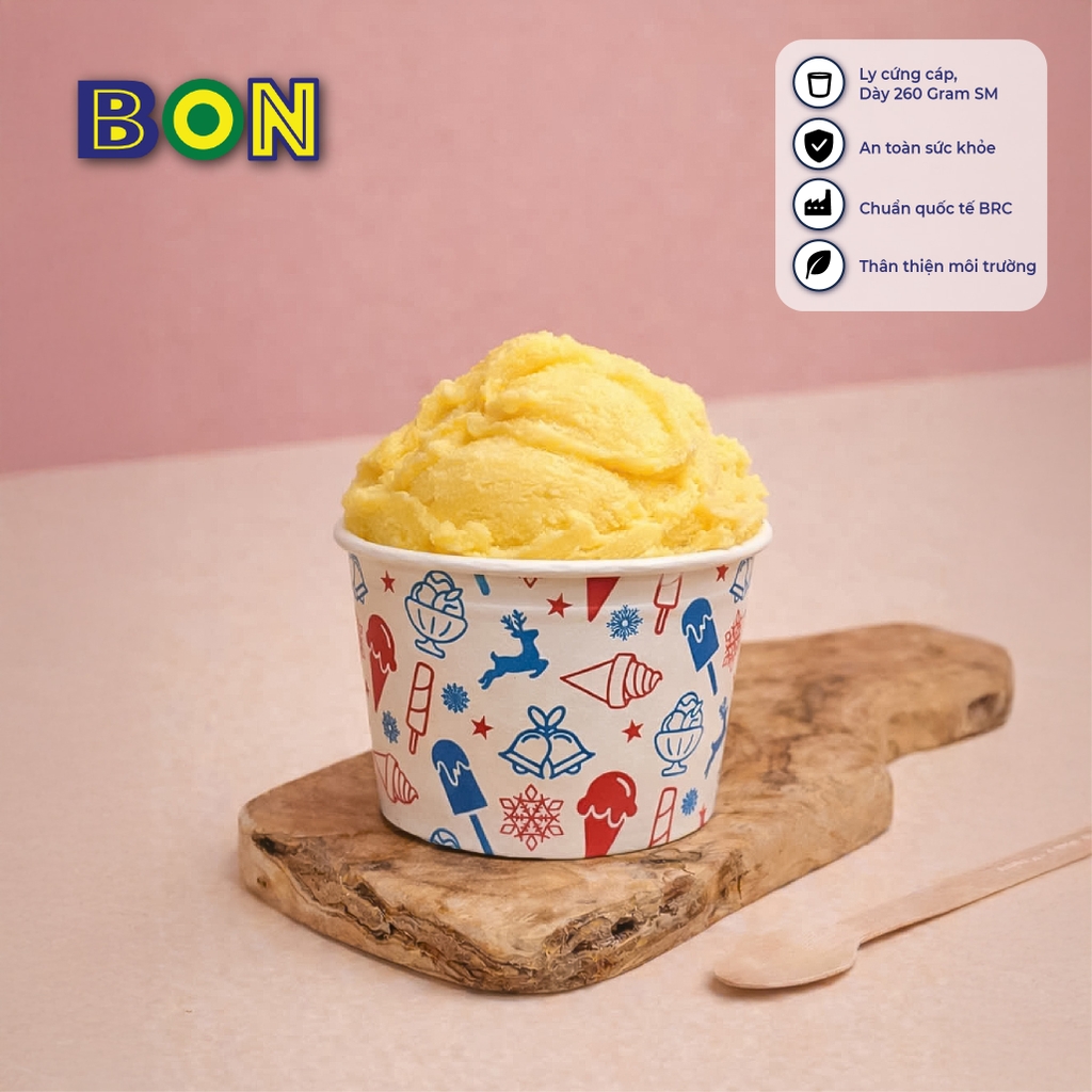 LỐC 50 LY GIẤY KEM, TOPPING 120ML(4oz) – LY ĐỰNG KEM, TOPPING, BÁNH FLAN, SỮA CHUA – LY DÀY, ĐẸP – GIÁ ĐÃ GỒM HĐ VAT