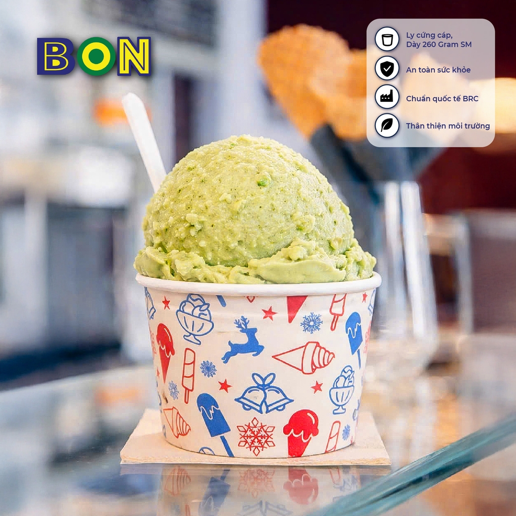 LỐC 50 LY GIẤY KEM, TOPPING 120ML(4oz) – LY ĐỰNG KEM, TOPPING, BÁNH FLAN, SỮA CHUA – LY DÀY, ĐẸP – GIÁ ĐÃ GỒM HĐ VAT