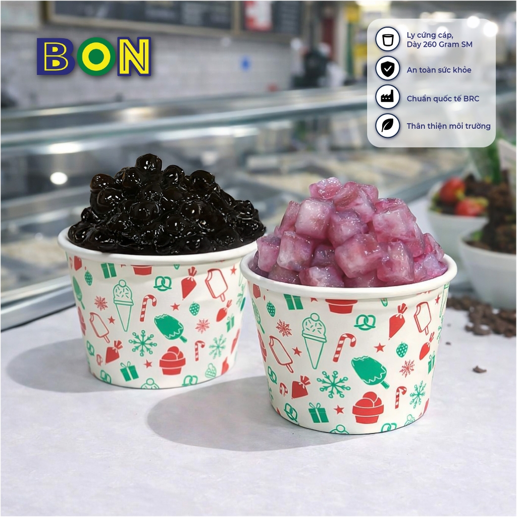 LỐC 50 LY GIẤY KEM, TOPPING 120ML(4oz) – LY ĐỰNG KEM, TOPPING, BÁNH FLAN, SỮA CHUA – LY DÀY, ĐẸP – GIÁ ĐÃ GỒM HĐ VAT