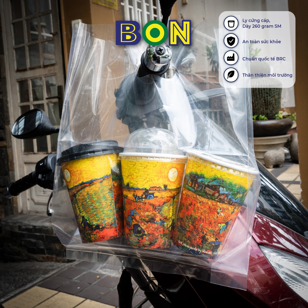 LỐC 50 LY IN TRANH - ĐỒNG NHO ĐỎ - 360ML (12 / 14 OZ)