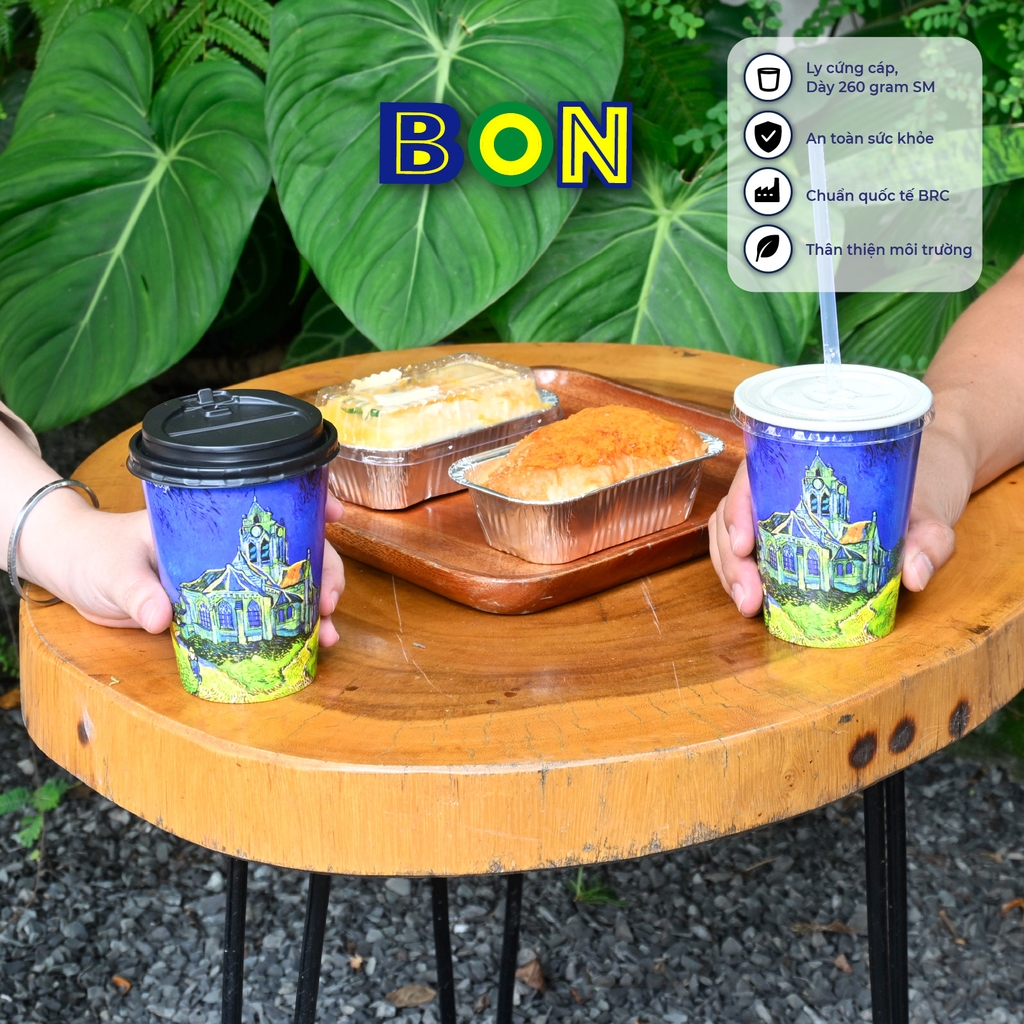 LỐC 50 LY IN TRANH - NHÀ THỜ XANH - 360ML (12 / 14 OZ)