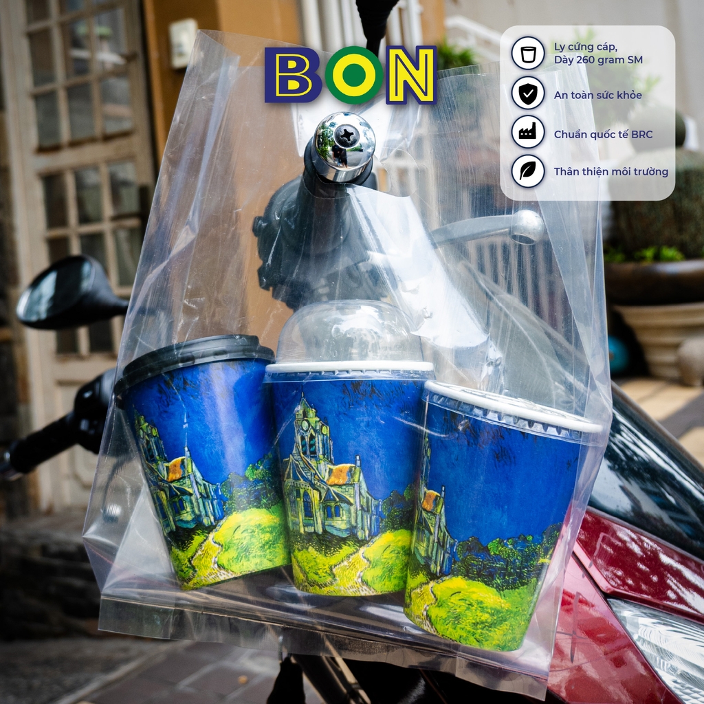 LỐC 50 LY IN TRANH - NHÀ THỜ XANH - 360ML (12 / 14 OZ)