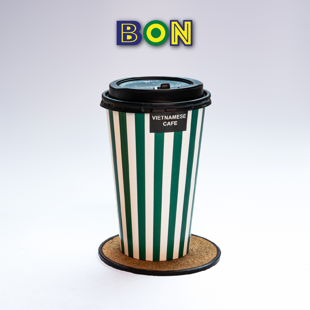 LỐC 50 LY GIẤY IN SỌC - 500ML (16 OZ)