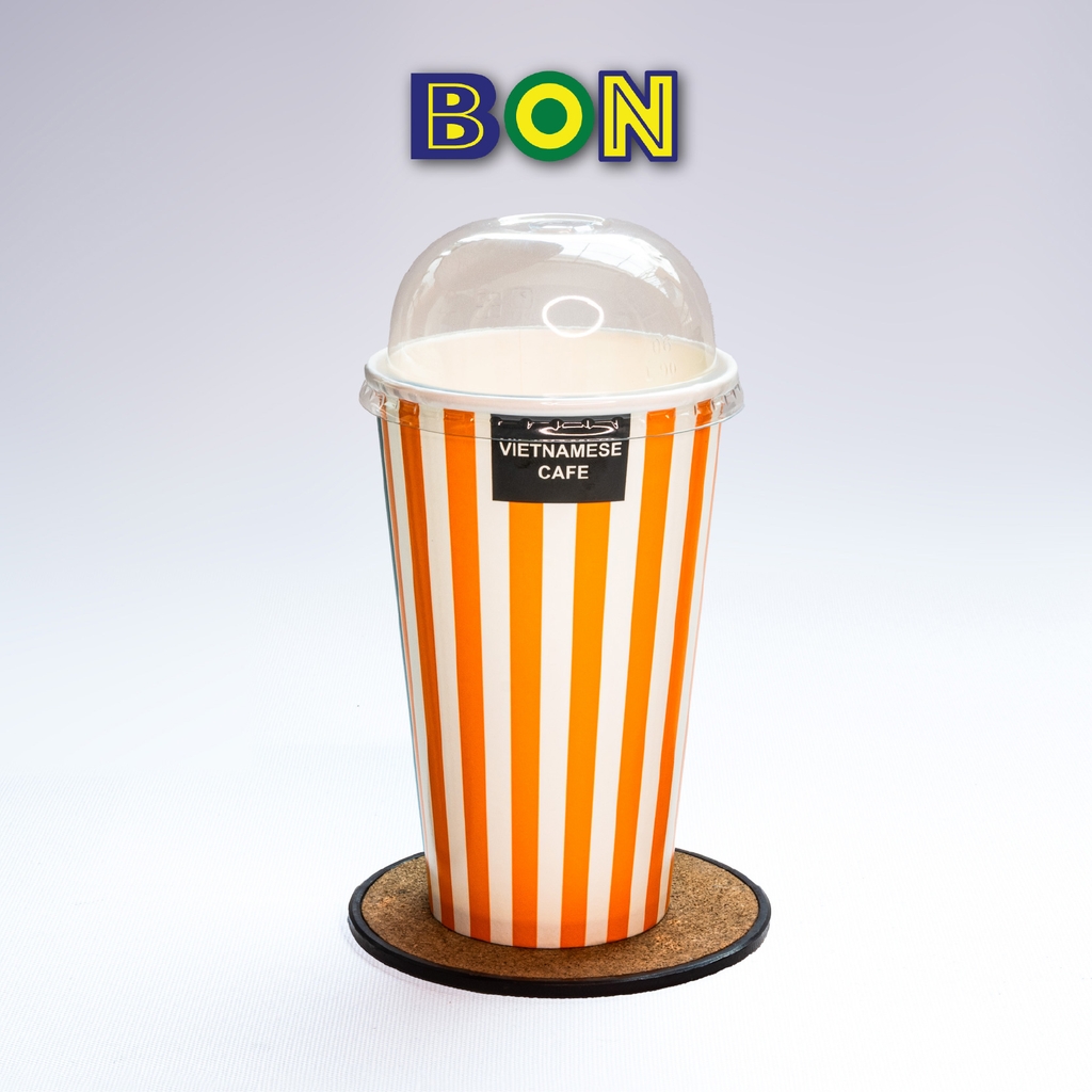 LỐC 50 LY GIẤY IN SỌC - 500ML (16 OZ)