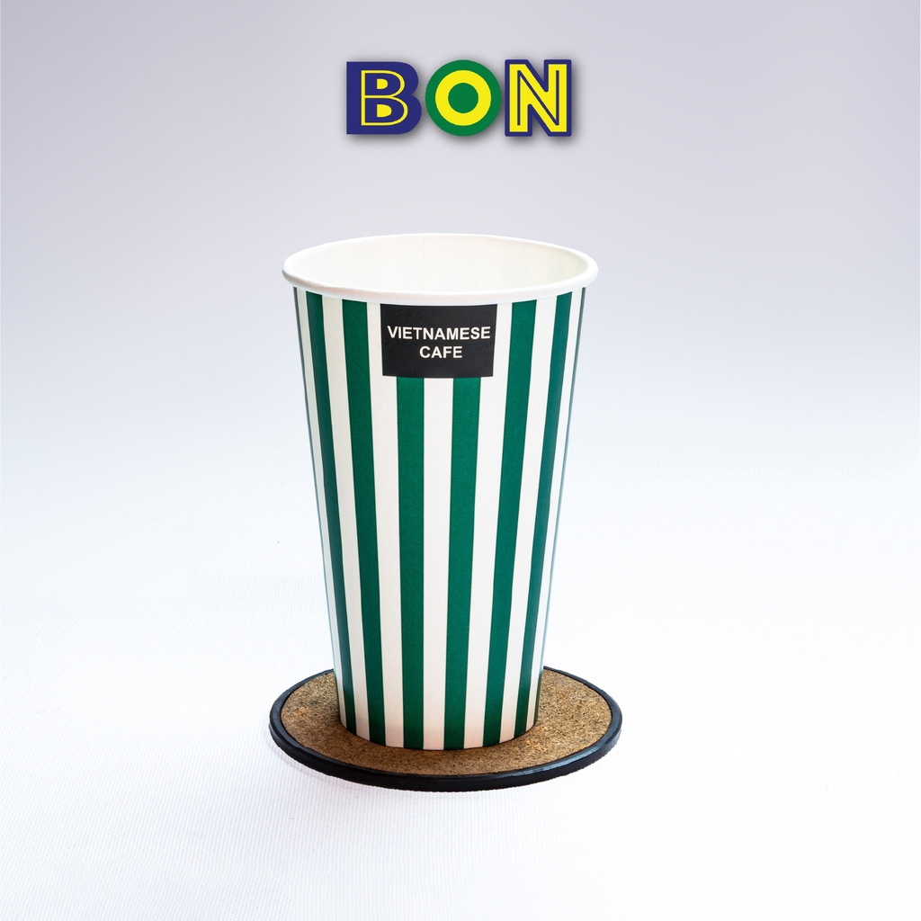 LỐC 50 LY GIẤY IN SỌC - 500ML (16 OZ)