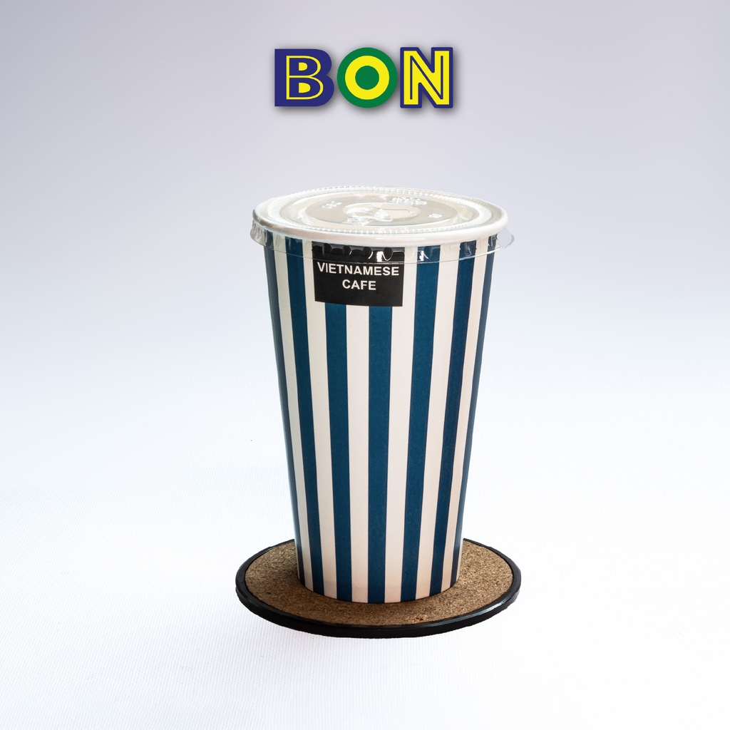 LỐC 50 LY GIẤY IN SỌC - 500ML (16 OZ)