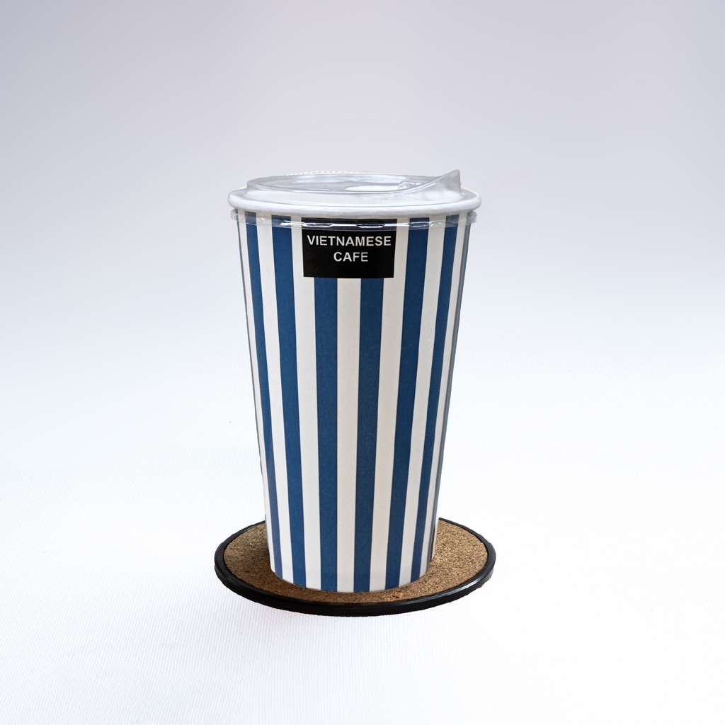 LỐC 50 LY GIẤY IN SỌC - 500ML (16 OZ) - CÀ PHÊ ĐÁ, NƯỚC UỐNG LẠNH