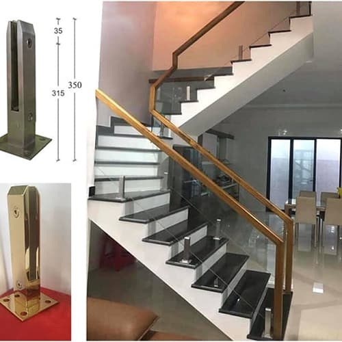 kính chắn cầu thang màu trắng