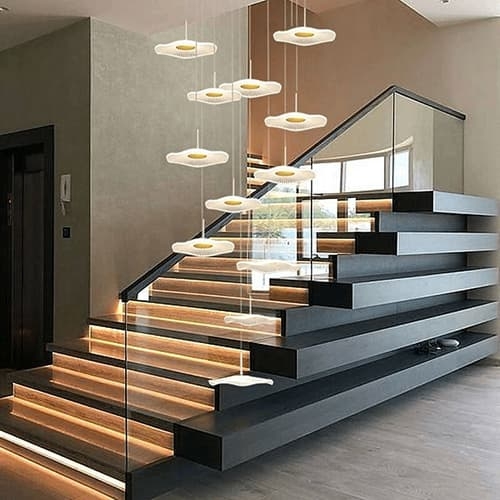 kính chắn cầu thang đen