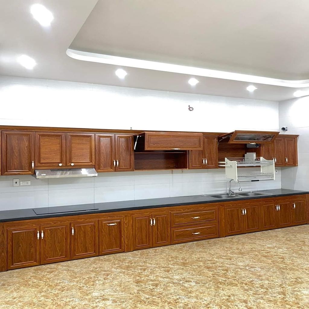 tủ bếp nhôm co cấp