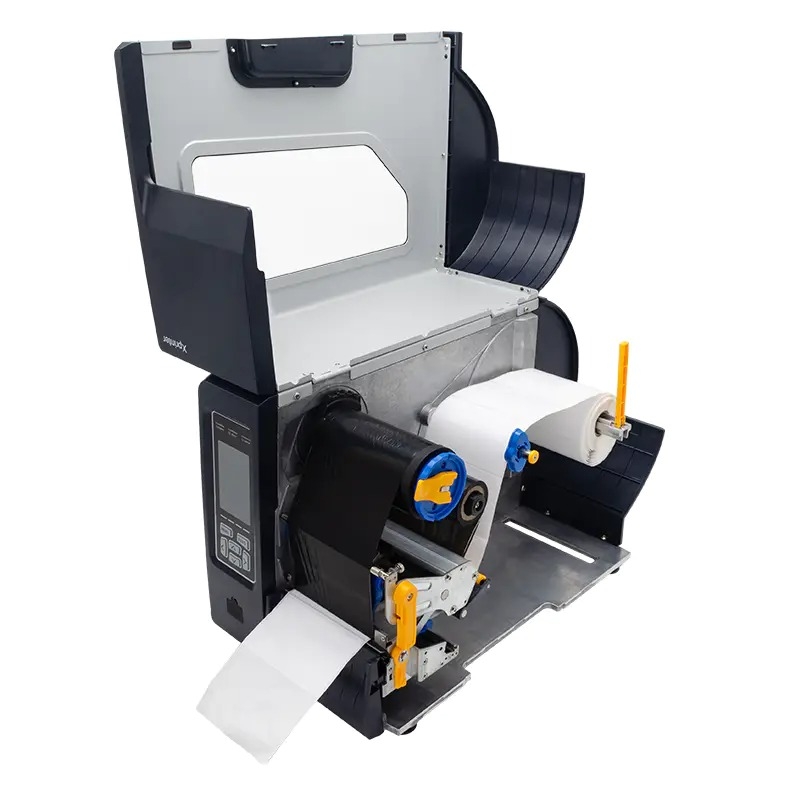 Máy in tem nhãn công nghiệp Xprinter XP-G480B – Máy in mã vạch truyền nhiệt 4 inch tốc độ 8 ips, Ribbon 600 m