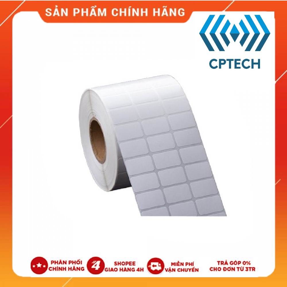 Giấy In Mã Vạch 3 Tem 35x22 mm In Nhiệt (Cuộn 30 Mét)
