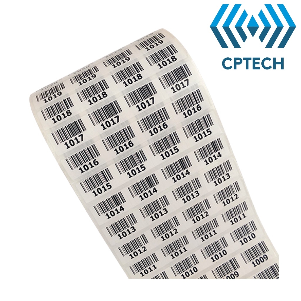 GIẤY IN MỰC _ Giấy in mã vạch khổ 25x15 mm, 4 temhàng, cuộn 50m.