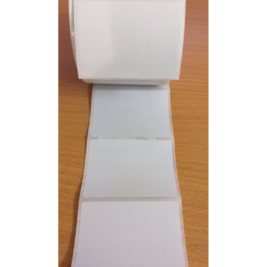 Giấy In Tem 80x60 mm - 8x6 cm (Cuộn 30 Mét)