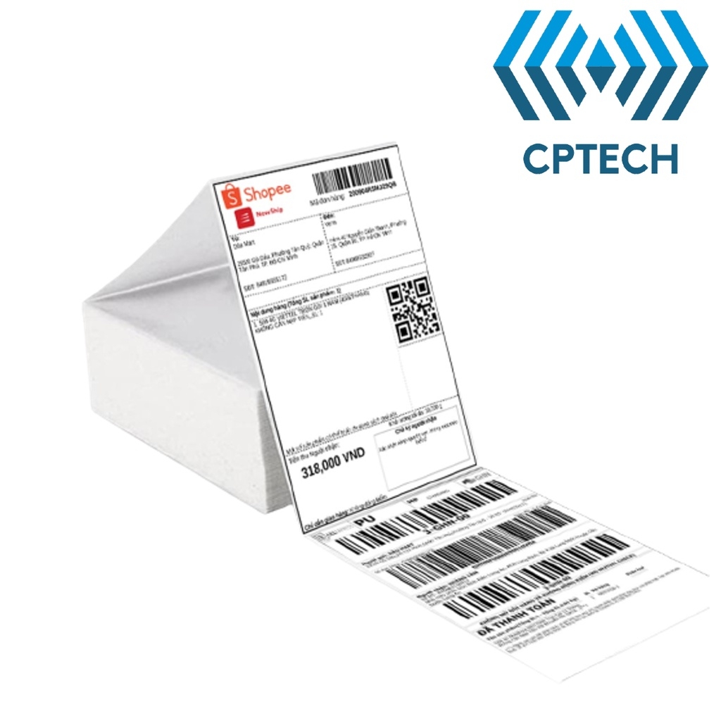 [Chính hãng] [Rẻ vô địch] tệp 500 tờ giấy in vận đơn, in đơn shopee, in bill vận chuyển, tệp 500 tờ khổ 100x150 mm