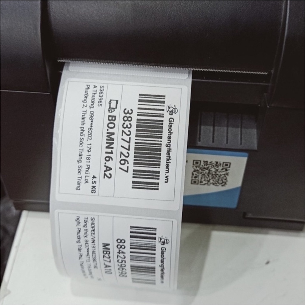 Giấy In Nhiệt 50x50 mm - Tem Vận Chuyển 5x5 cm- 500 đơn.