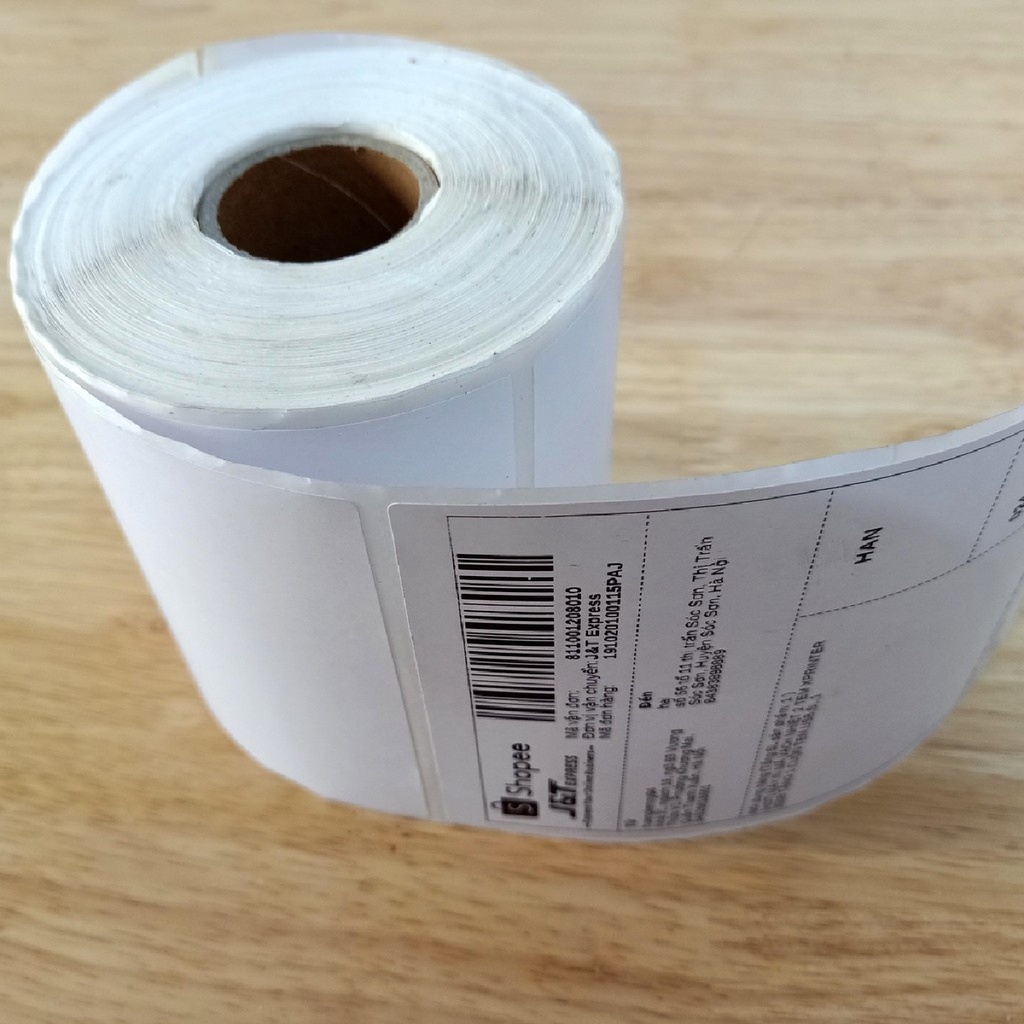 ( Cuộn 350 đơn)Giấy In Nhiệt Tự Dính A6 Cuộn 350 tờ Có Sẵn Lớp Dán, In Đơn Thương Mại Điện Tử