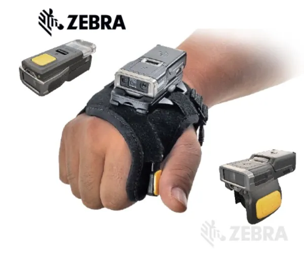Máy quét đeo tay Zebra RS6100 Bluetooth 1D/2D (RS61B0-KNNTZWR) – Máy quét mã vạch đeo ngón tay hiệu suất cao cho kho vận và sản xuất