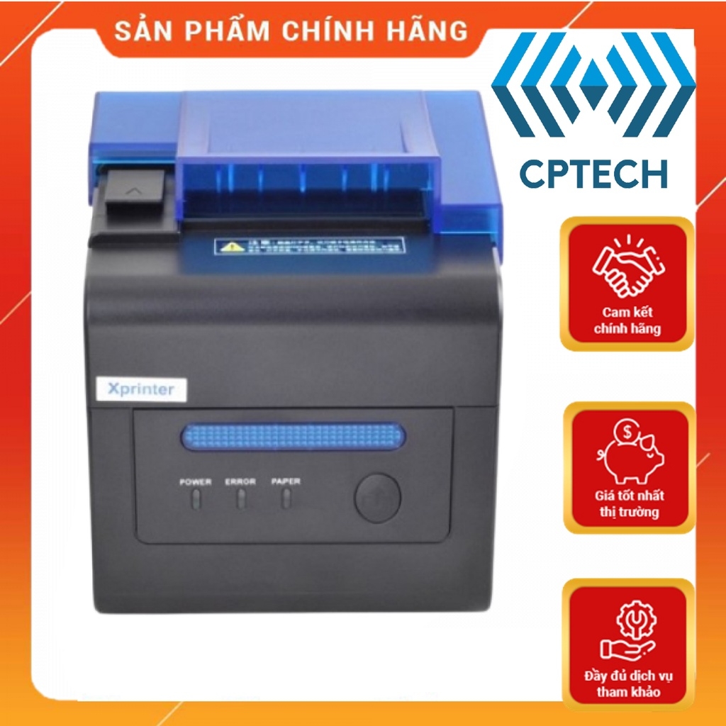 Máy in hóa đơn Xprinter C300H khổ 80, in qua USB + LAN