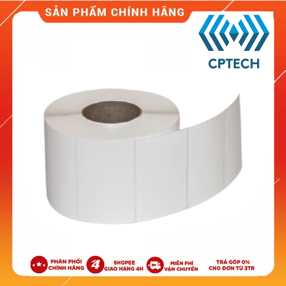 Decal nhiệt in tem nhãn, mã vạch khổ 60x40 mm, cuộn 30m